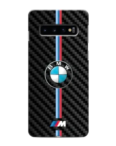 Чехол для Samsung Galaxy s10 Plus с картинкой «Эмблема BMW и карбон»