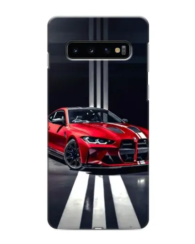 Чехол для Samsung Galaxy s10 Plus с картинкой «Красная BMW на дороге»