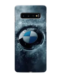 Чехол для Samsung Galaxy s10 Plus с картинкой «Логотип BMW — лед»
