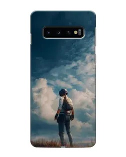 Чехол для Samsung Galaxy s10 Plus с картинкой «Герой PUBG на скале»