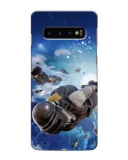 Чехол для Samsung Galaxy s10 Plus с картинкой «Десант PUBG — прыжок»