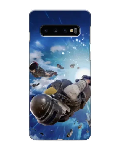 Чехол для Samsung Galaxy s10 Plus с картинкой «Десант PUBG — прыжок»