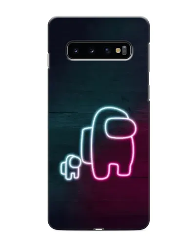 Чехол для Samsung Galaxy s10 Plus с картинкой «Among Us неон-арт»