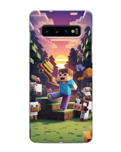 Чехол для Samsung Galaxy s10 Plus с картинкой «Стив на ферме»