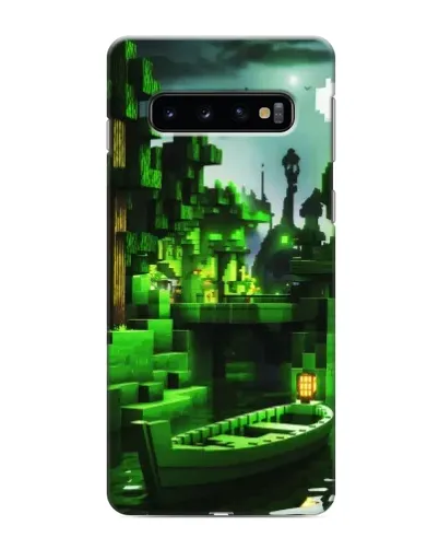 Чехол для Samsung Galaxy s10 Plus с картинкой «Minecraft лесной пейзаж»