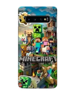 Чохол для Samsung Galaxy s10 Plus з картинкою «Замок Minecraft»