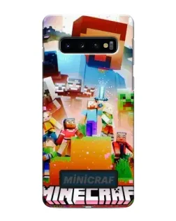 Чохол для Samsung Galaxy s10 Plus з картинкою «Minecraft герої гри»