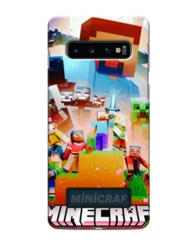 Чехол для Samsung Galaxy s10 Plus с картинкой «Minecraft герои игры»