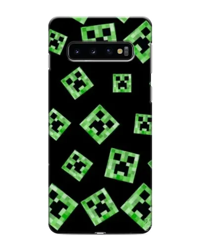 Чехол для Samsung Galaxy s10 Plus с картинкой «Паттерн с криперами»