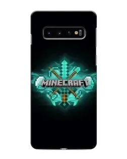 Чехол для Samsung Galaxy s10 Plus с картинкой «Minecraft Diamond лого»