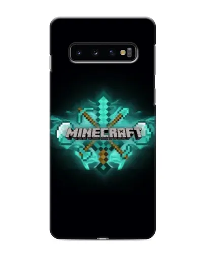 Чехол для Samsung Galaxy s10 Plus с картинкой «Minecraft Diamond лого»
