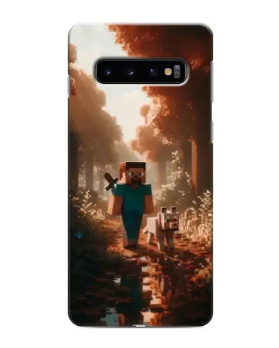 Чехол для Samsung Galaxy s10 Plus с картинкой «Стив в лесу»