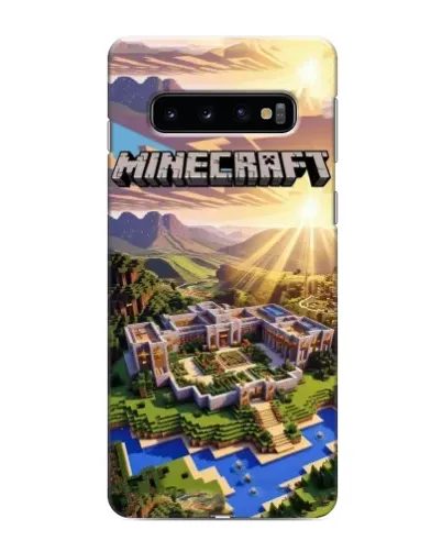 Чехол для Samsung Galaxy s10 Plus с картинкой «Minecraft панорама»