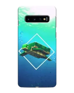 Чехол для Samsung Galaxy s10 Plus с картинкой «Черепаха Minecraft»