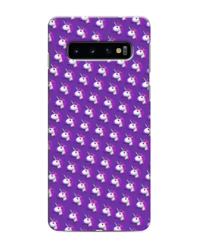 Чехол для Samsung Galaxy s10 Plus с картинкой «Единороги на фиолетовом»