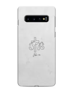 Чехол для Samsung Galaxy s10 Plus с картинкой «Иоанна 3:16 Крест» Чехол для Samsung Galaxy s10 Plus с картинкой «Иоанна 3:16 Крест»