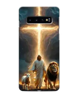Чехол для Samsung Galaxy s10 Plus с картинкой «Лев Иуды и Свет» Чехол для Samsung Galaxy s10 Plus с картинкой «Лев Иуды и Свет»