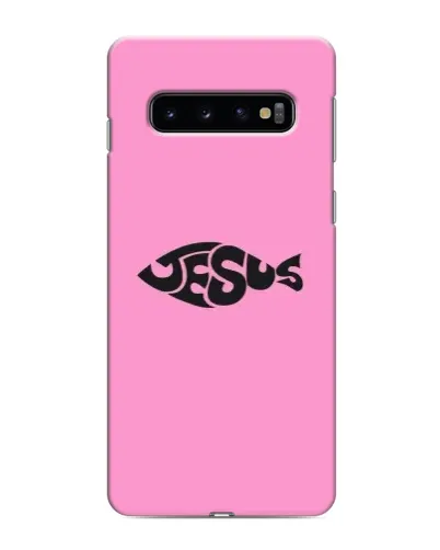 Чехол для Samsung Galaxy s10 Plus с картинкой «Розовый символ  Jesus»