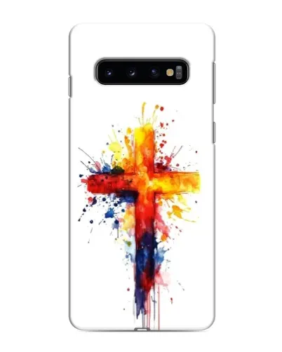 Чехол для Samsung Galaxy s10 Plus с картинкой «Акварельный крест»