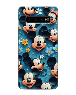 Чехол для Samsung Galaxy s10 Plus с картинкой «Паттерн Микки и Минни»