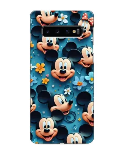 Чехол для Samsung Galaxy s10 Plus с картинкой «Паттерн Микки и Минни» Чехол для Samsung Galaxy s10 Plus с картинкой «Паттерн Микки и Минни»