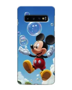 Чехол для Samsung Galaxy s10 Plus с картинкой «Mickey и мыльные пузыри»