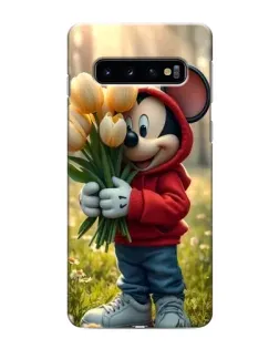 Чехол для Samsung Galaxy s10 Plus с картинкой «Микки с тюльпанами»