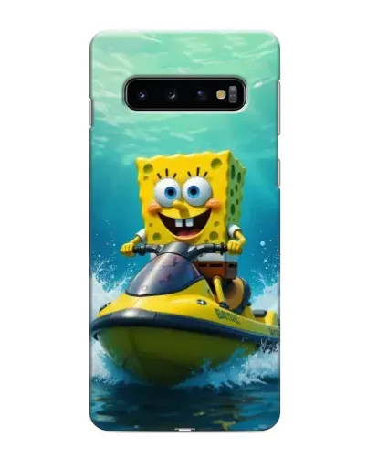 Чехол для Samsung Galaxy s10 Plus с картинкой «Спанч Боб на гидроцикле» Чехол для Samsung Galaxy s10 Plus с картинкой «Спанч Боб на гидроцикле»