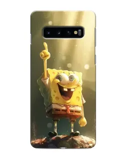 Чехол для Samsung Galaxy s10 Plus с картинкой «Сияющий Спанч Боб»