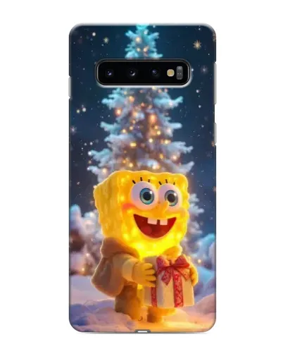 Чехол для Samsung Galaxy s10 Plus с картинкой «Рождественский Спанч Боб» Чехол для Samsung Galaxy s10 Plus с картинкой «Рождественский Спанч Боб»