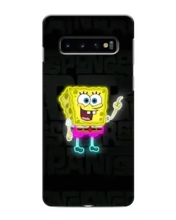 Чехол для Samsung Galaxy s10 Plus с картинкой «Неоновый Губка Боб»