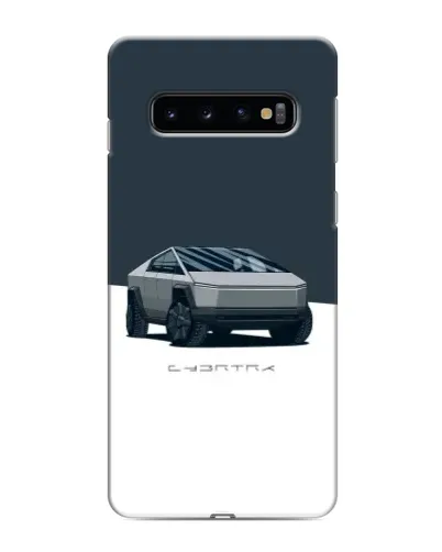 Чехол для Samsung Galaxy s10 Plus с картинкой «Серебристый Cybertruck Tesla»