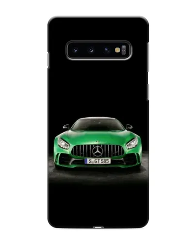 Чехол для Samsung Galaxy s10 Plus с картинкой «Mercedes — неоновый лого»
