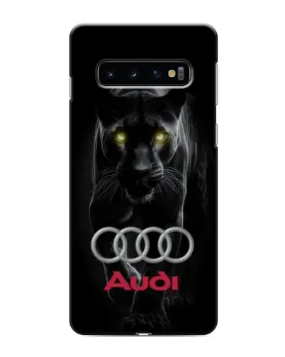 Чехол для Samsung Galaxy s10 Plus с картинкой «Пантера и Audi» Чехол для Samsung Galaxy s10 Plus с картинкой «Пантера и Audi»