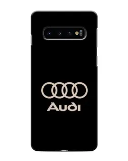 Чехол для Samsung Galaxy s10 Plus с картинкой «Audi — золотой логотип»