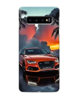 Чехол для Samsung Galaxy s10 Plus с картинкой «Audi — закат»