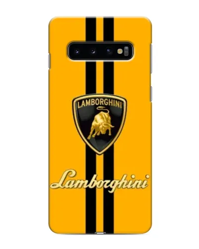 Чехол для Samsung Galaxy s10 Plus с картинкой «Lamborghini Stripe желтый»
