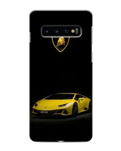 Чехол для Samsung Galaxy s10 Plus с картинкой «Lamborghini желтый акцент»