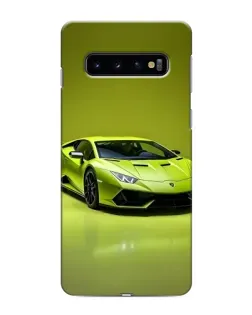 Чехол для Samsung Galaxy s10 Plus с картинкой «Салатовый Lamborghini Huracan»