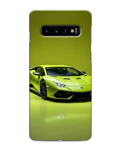 Чехол для Samsung Galaxy s10 Plus с картинкой «Салатовый Lamborghini Huracan»
