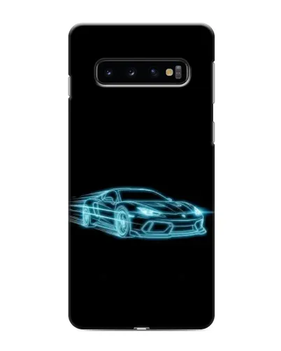 Чехол для Samsung Galaxy s10 Plus с картинкой «Неоновый контур Lamborghini»