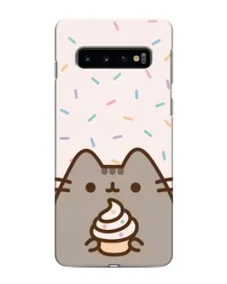 Чехол для Samsung Galaxy s10 Plus с картинкой «Пушин с кексом» Чехол для Samsung Galaxy s10 Plus с картинкой «Пушин с кексом»