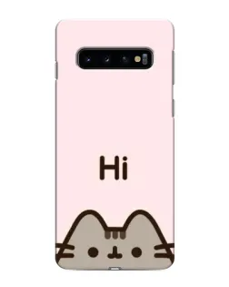 Чехол для Samsung Galaxy s10 Plus с картинкой «Пушин говорит Hi» Чехол для Samsung Galaxy s10 Plus с картинкой «Пушин говорит Hi»