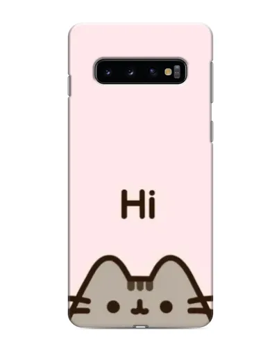 Чехол для Samsung Galaxy s10 Plus с картинкой «Пушин говорит Hi» Чехол для Samsung Galaxy s10 Plus с картинкой «Пушин говорит Hi»