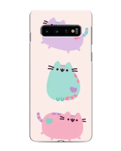 Чехол для Samsung Galaxy s10 Plus с картинкой «Pusheen трио» Чехол для Samsung Galaxy s10 Plus с картинкой «Pusheen трио»
