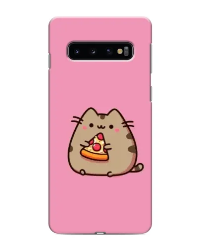Чехол для Samsung Galaxy s10 Plus с картинкой «Пушин с пиццей» Чехол для Samsung Galaxy s10 Plus с картинкой «Пушин с пиццей»