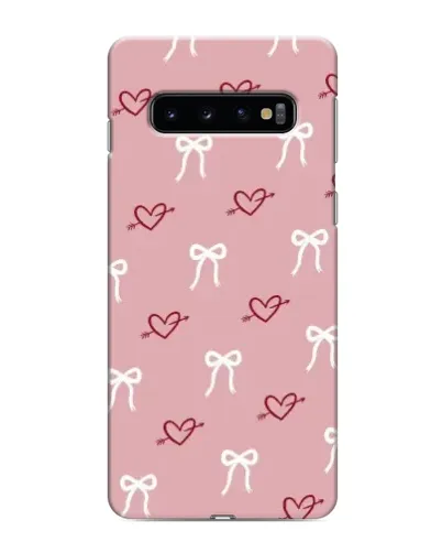 Чехол для Samsung Galaxy s10 Plus с картинкой «Сердца и банты» Чехол для Samsung Galaxy s10 Plus с картинкой «Сердца и банты»