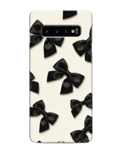 Чехол для Samsung Galaxy s10 Plus с картинкой «Черные бантики» Чехол для Samsung Galaxy s10 Plus с картинкой «Черные бантики»