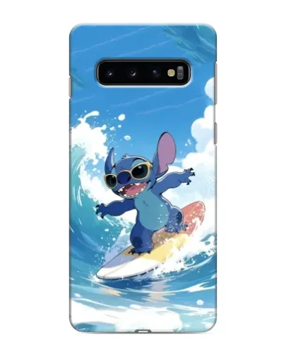 Чехол для Samsung Galaxy s10 Plus с картинкой «Стич на волне»