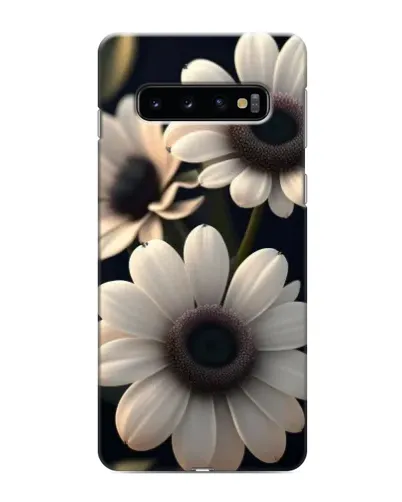 Чехол для Samsung Galaxy s10 Plus с картинкой «Белые маргаритки макро»